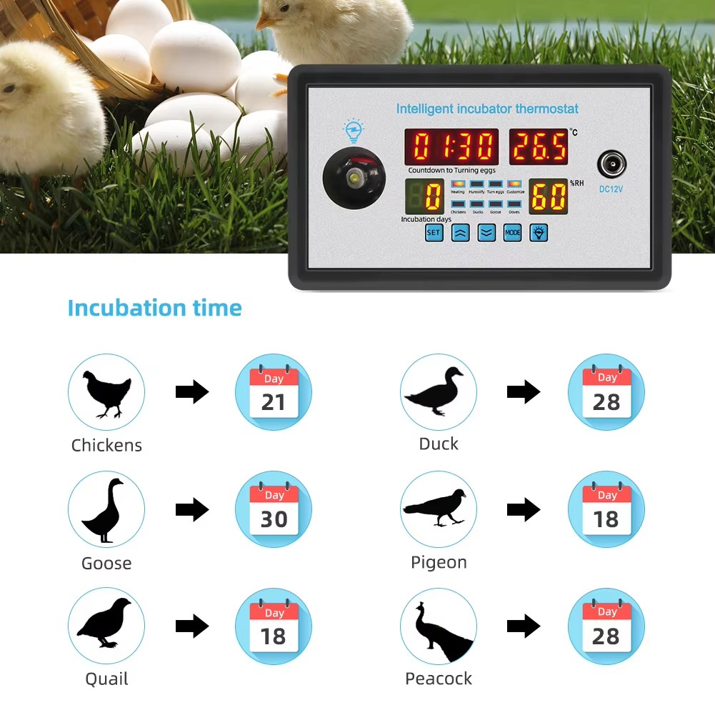 Poultry Incubator - Pengontrol Inkubator Telur ZFX-W9002 12V/220V dengan