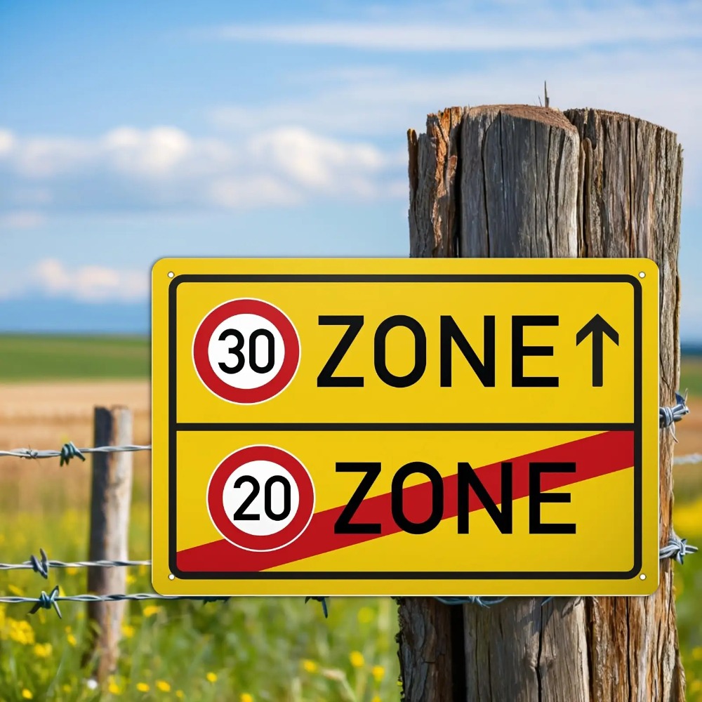 Papan Tanda Logam - 30 20 Zona - Farming Zone ulasan dan harga